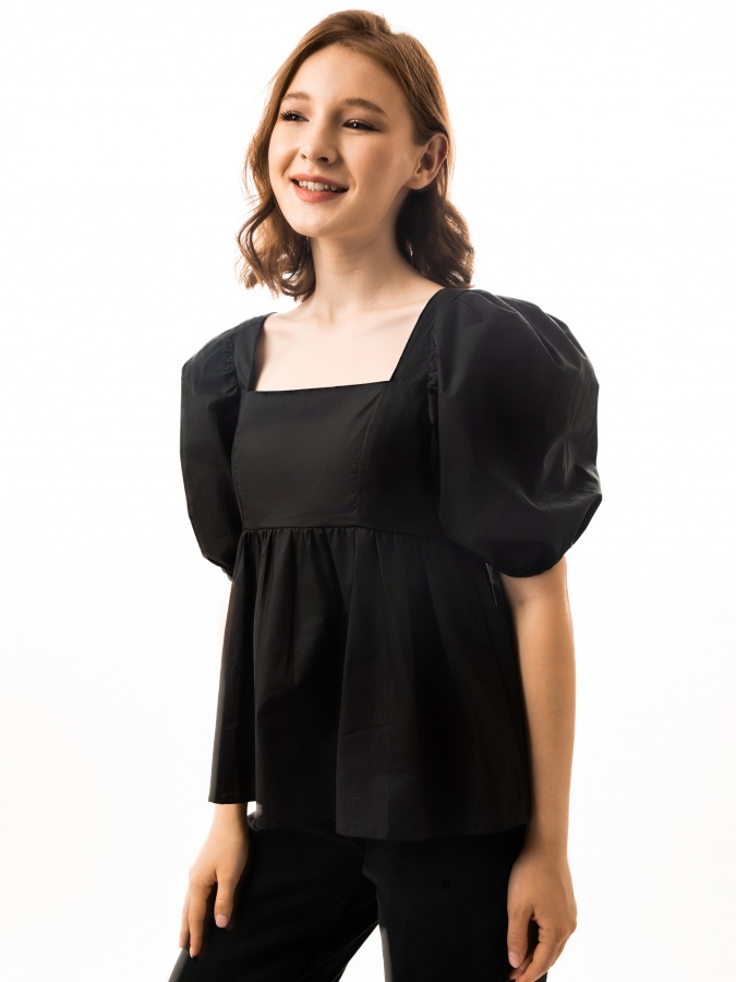 Блузка короткий рукав Black M SS23WES239