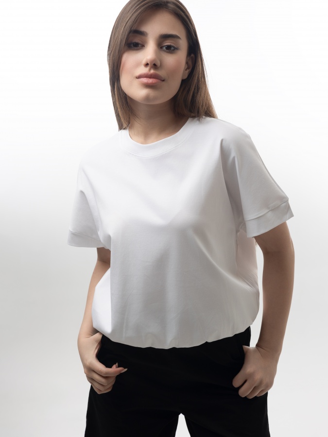 Женская футболка короткий рукав White M SS23WES444