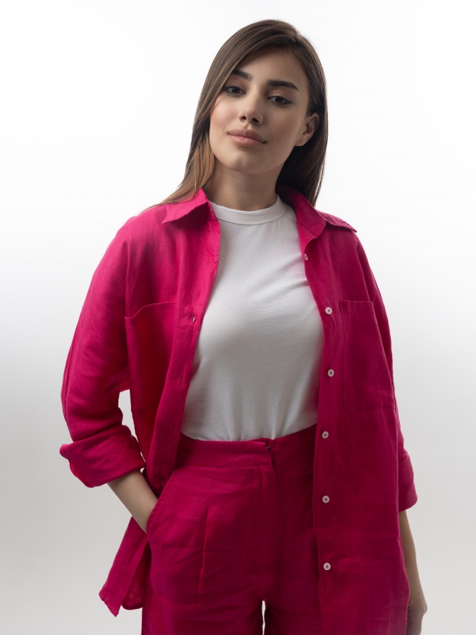 Ayollar ko'ylak uzun qisma fuchsia XL  SS23WES145