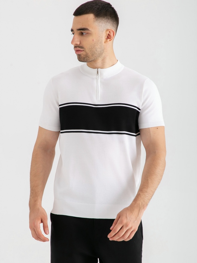 Джемпер короткий рукав White S AW23CA2N-29-19040