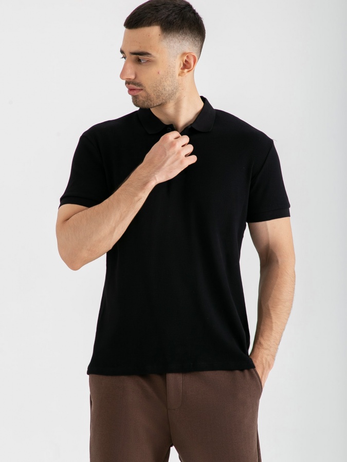 Polo qisqa qisma qora L  SS23CA2N-17-19008