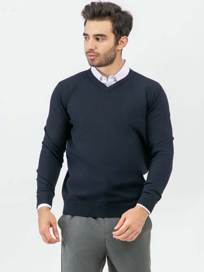 Jumper uzun yengli Navy L  AW23CA2N-29-18725
