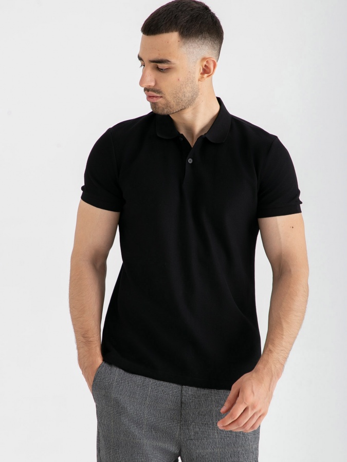 Polo qisqa qisma qora M  AW23CA2N-17-19043