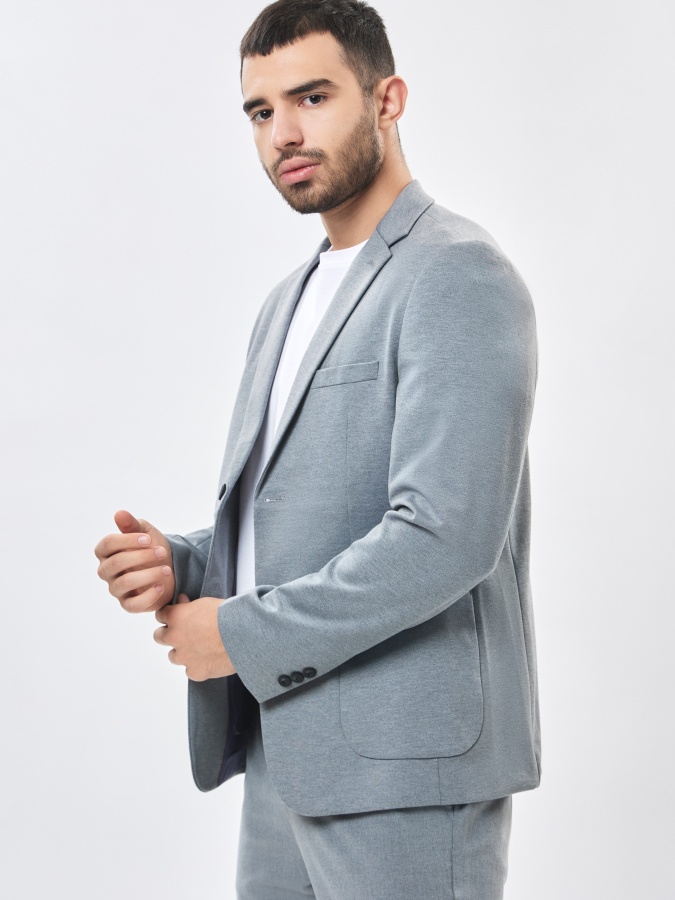 Blazer qisqa uzunligi Grey 56  AW23CA2N-16-19152
