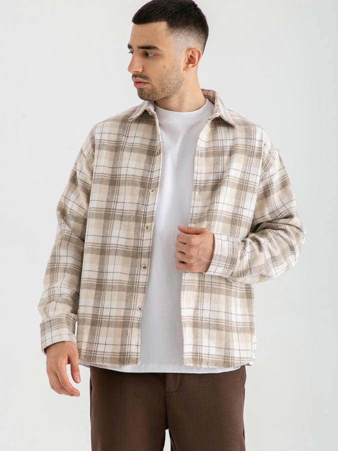 Beige S uzun yengli ko'ylak  AW23CA2N-19-19032