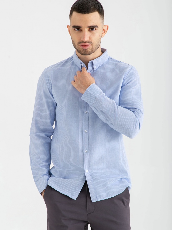 Рубашка длинный рукав Blue M AW23CA2N-19-19044