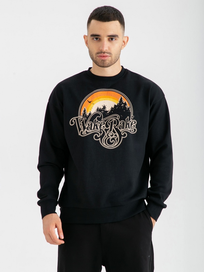 Sweatshirt qisqa uzunligi qora XL AW23CA2N-2-18986