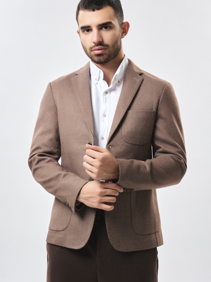 Blazer qisqa uzunligi jigarrang 50  AW23CA2N-16-19123