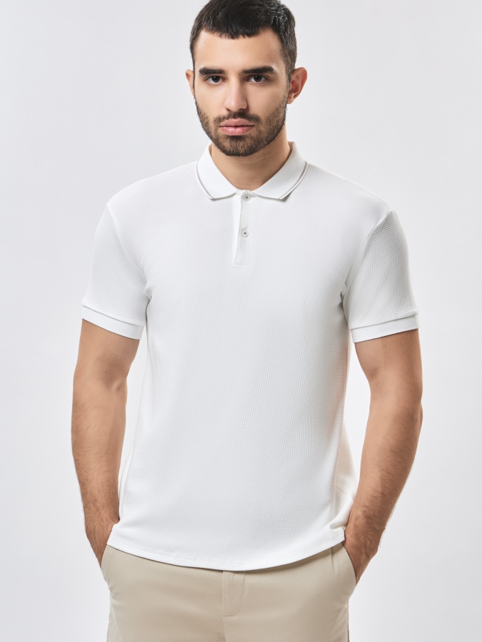Polo qisqa qisma oq XXL  SS23CA2N-17-19008