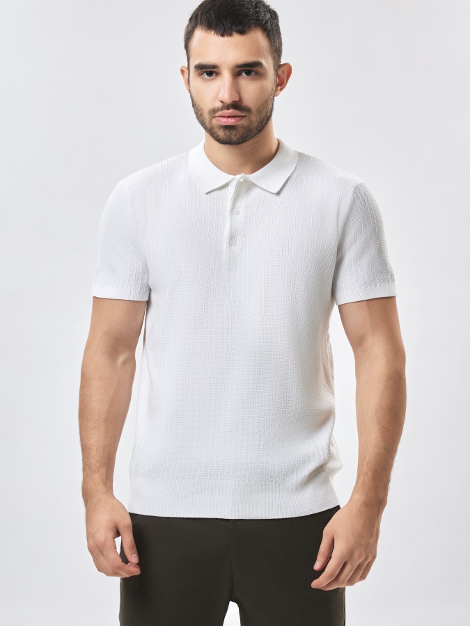 Джемпер короткий рукав White S AW23CA2N-29-19035