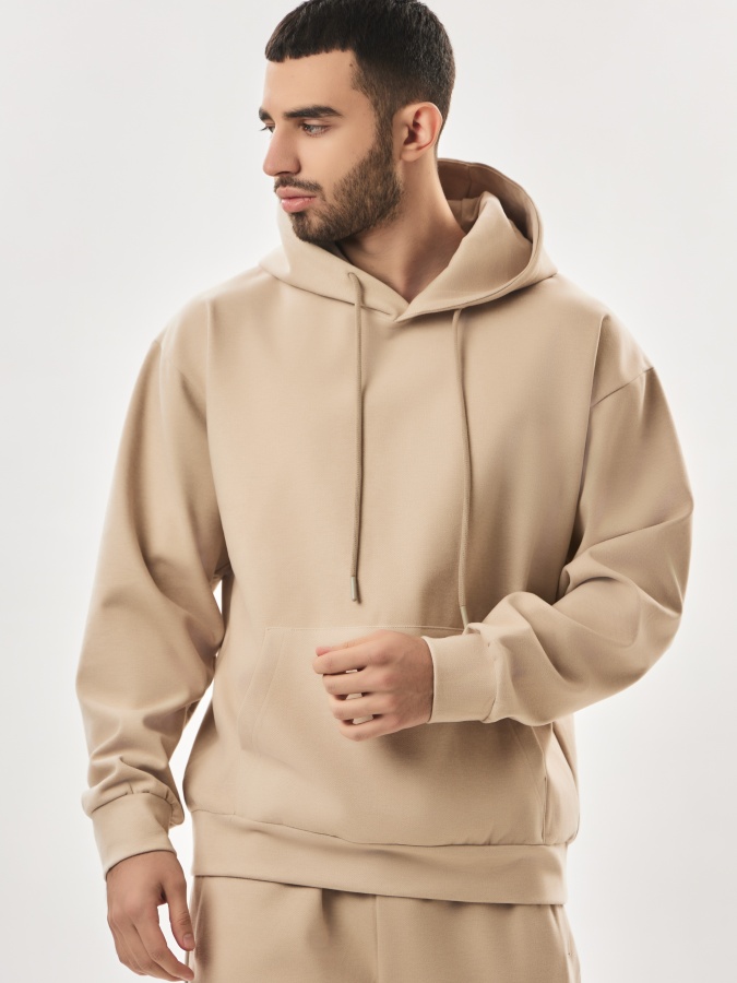 Sweatshirt qisqa uzunligi Beige L  AW23CA2S-2-19220
