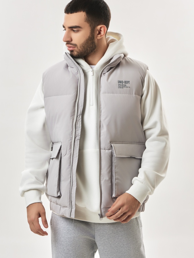 Yelek qisqa uzunlikdagi kulrang XL AW23CA1N-32-19088