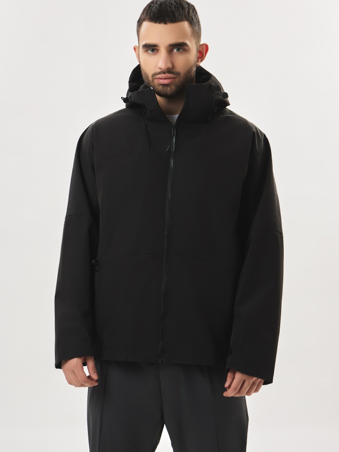 Ветровка короткая длина Black S AW23SP1N-27-19049