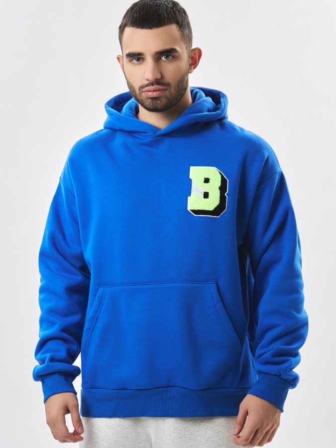 Hoodie qisqa uzunligi elektr ko'k M AW23CA2N-2-19393