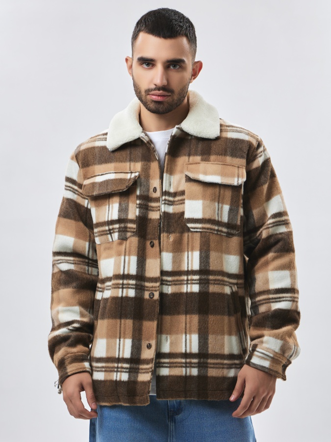 Qisqa uzunlikdagi Beige M palto  AW23CA1N-35-19087