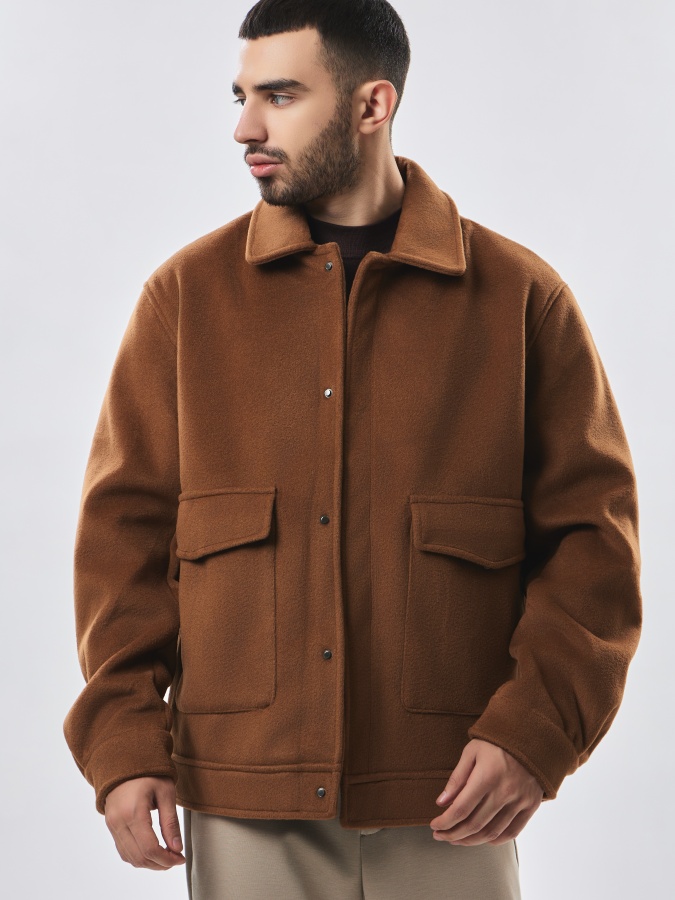 Palto qisqa uzunlikdagi Clay Brown XL  AW23CA1N-35-19067