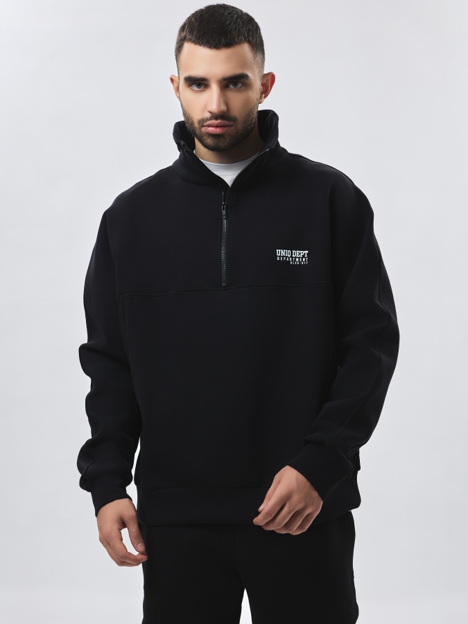 Sweatshirt qisqa uzunligi qora L AW23CA2N-2-19061