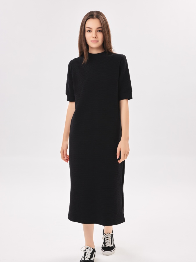 Платье средний рукав Black L AW23WBA-52048