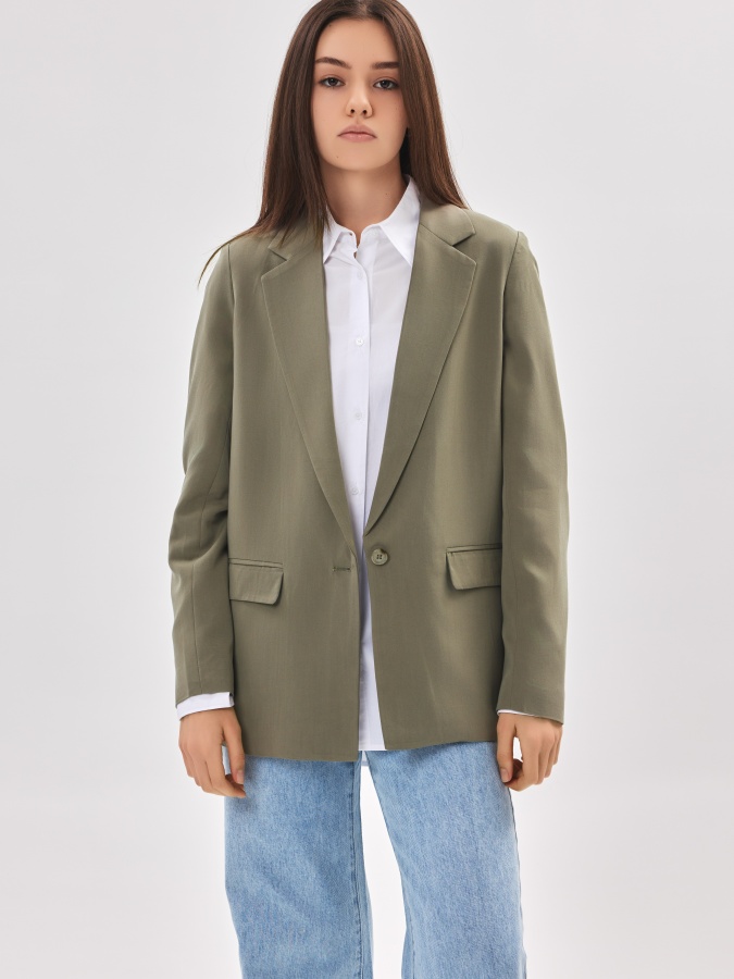 Khaki XL ayollar ko'ylagi uzun qisma  AW23WES-21010