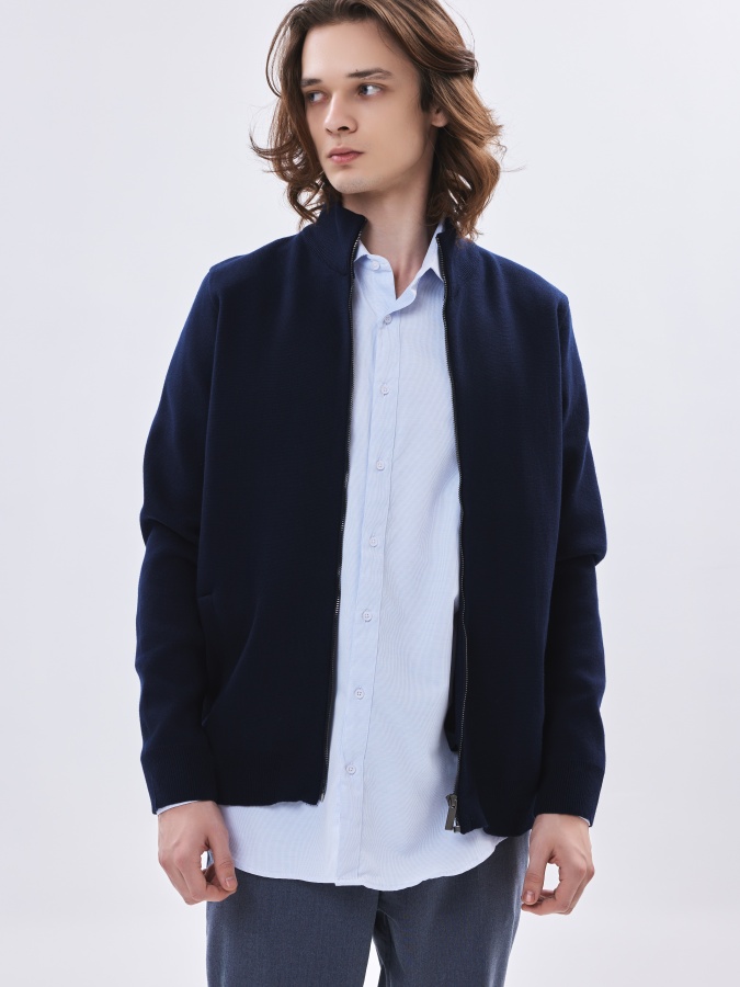 Kardigan qisqa uzunligi Navy S  AW23CA2N-33-19207