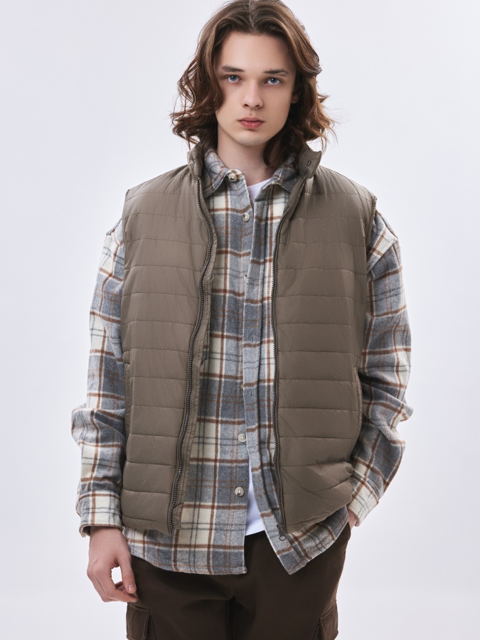 Yelek qisqa uzunligi Beige L  AW23CA1N-32-19030