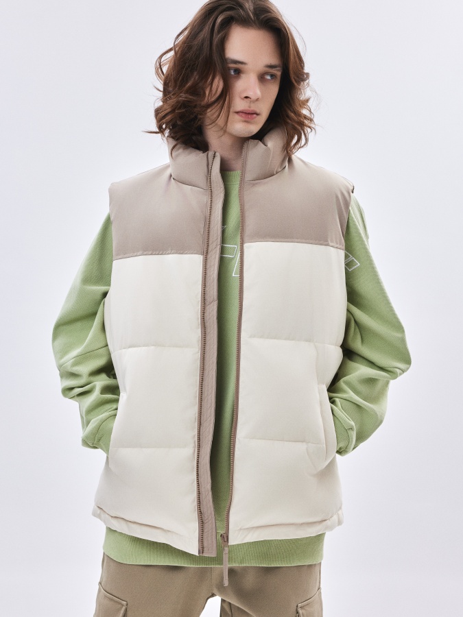 Yelek qisqa uzunligi Beige S AW23CA1N-32-19245