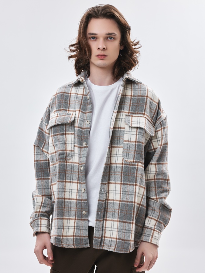 Рубашка длинный рукав Grey L AW23CA2N-19-19272