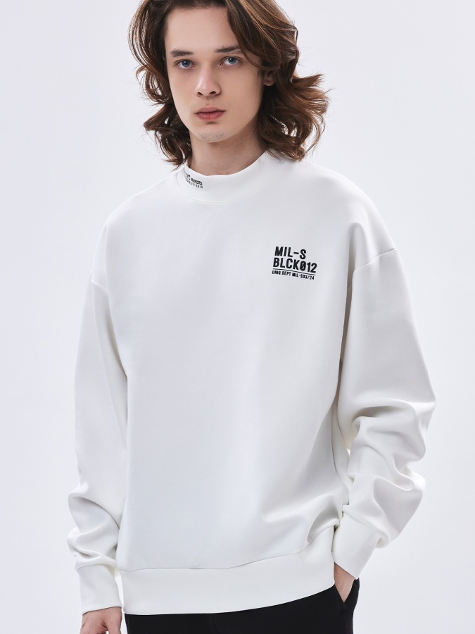 Sweatshirt qisqa uzunlikdagi oq M  AW23CA2N-2-19218