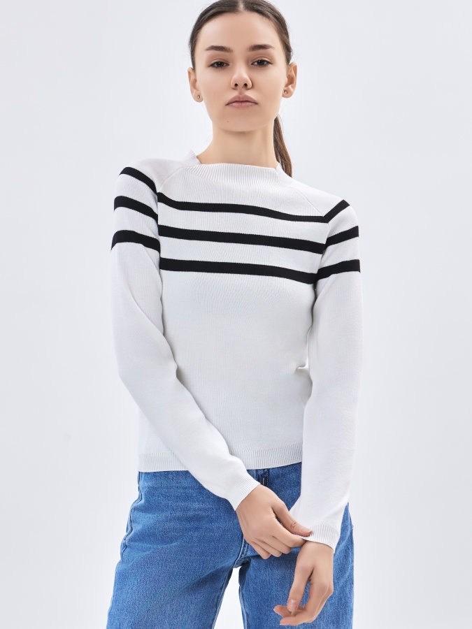 Oq XL ayollar jumper uzun qisma AW23WKN-30011