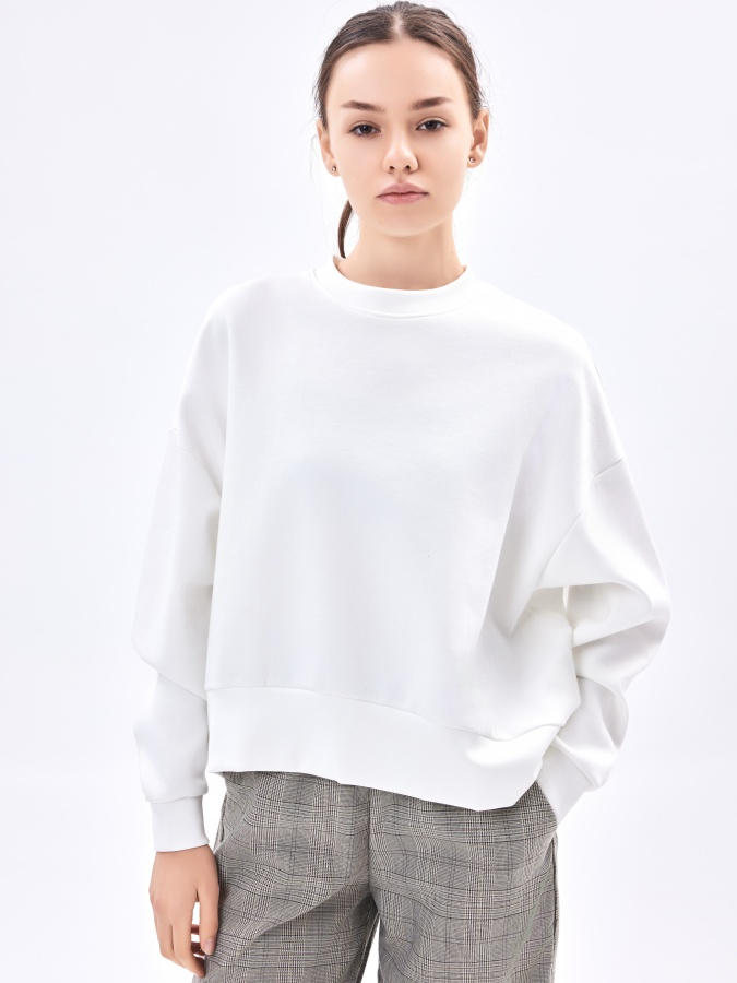 Женский свитшот White L AW23WBA-52006