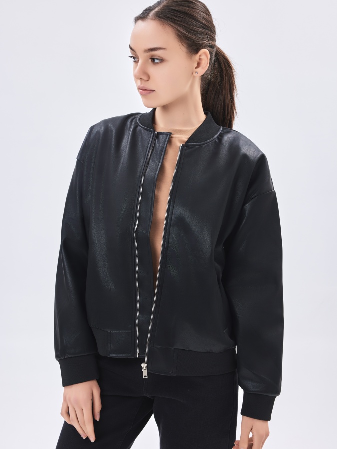 Женская ветровка средняя длина Black L AW23WYN-24002