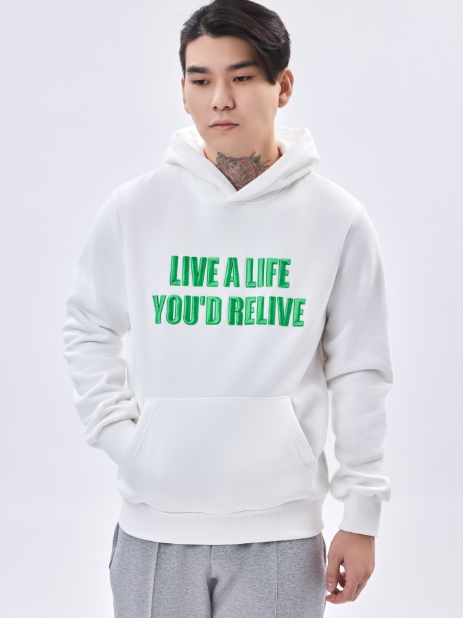 Sweatshirt qisqa uzunlikdagi oq M  AW23CA2N-2-19542