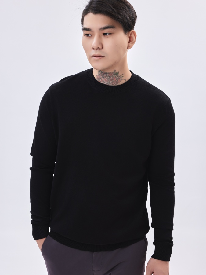Jumper uzun qisma qora M  AW23CA2N-29-19037