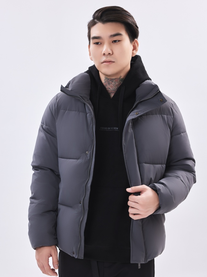 Dark Grey M qisqa uzunlikdagi ko'ylagi AW23CA1N-12-19071