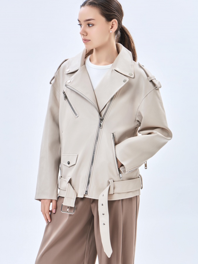 Ayollar shamol ishlab chiqaruvchisi Beige l ning o'rtacha uzunligi  AW23WES-21035
