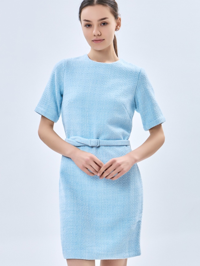 Платье короткий рукав Light blue XL AW23WES-21045
