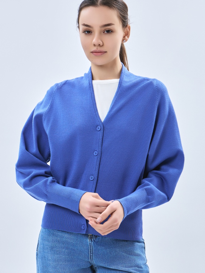 Electric Blue XL ayollar kardigan  AW23WKN-30003