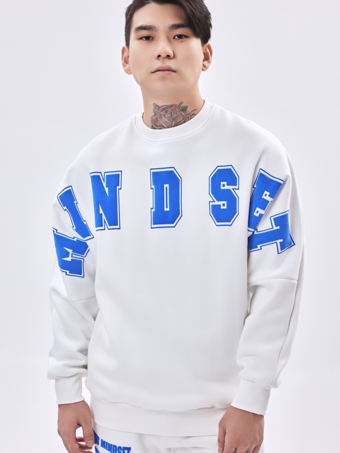 Sweatshirt qisqa uzunlikdagi oq L  AW23CA2S-2-19016