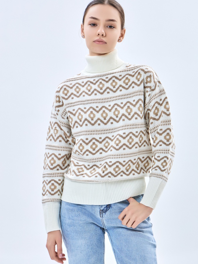 Женский свитер Beige S AW23WKN-30062