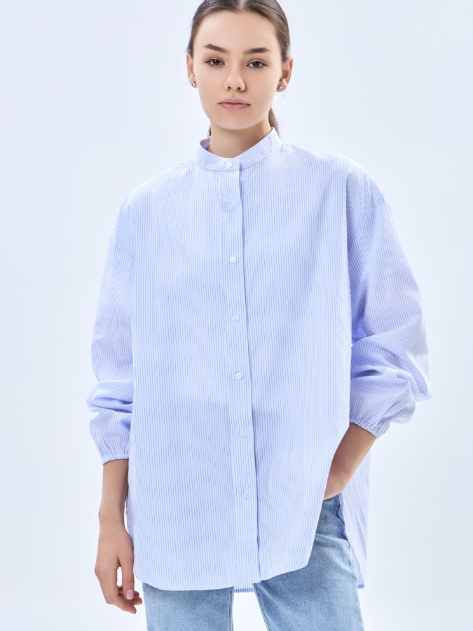 Ayollar ko'ylak uzun yengli Light blue M  AW23WBS-27006