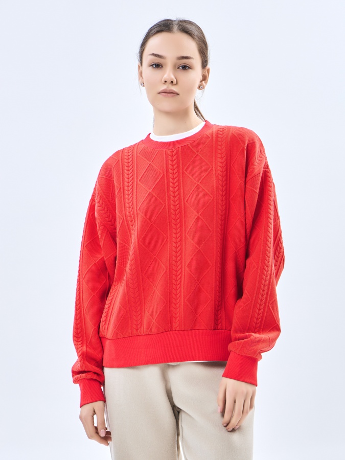 Qizil L ayollar kozok  AW23WBA-52054