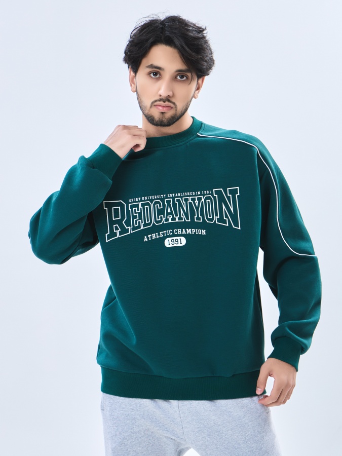 Sweatshirt qisqa uzunligi yashil L AW23CA2N-2-19615