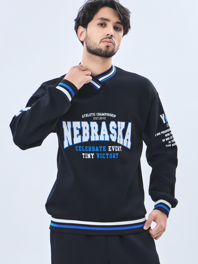 Sweatshirt qisqa uzunligi qora XL  AW23CA2N-2-19490