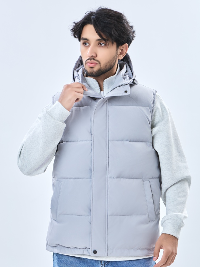 Yelek qisqa uzunlikdagi kulrang XL AW23CA1N-32-19145