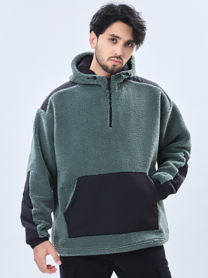 Sweatshirt qisqa uzunligi yashil S AW23CA2N-2-19582