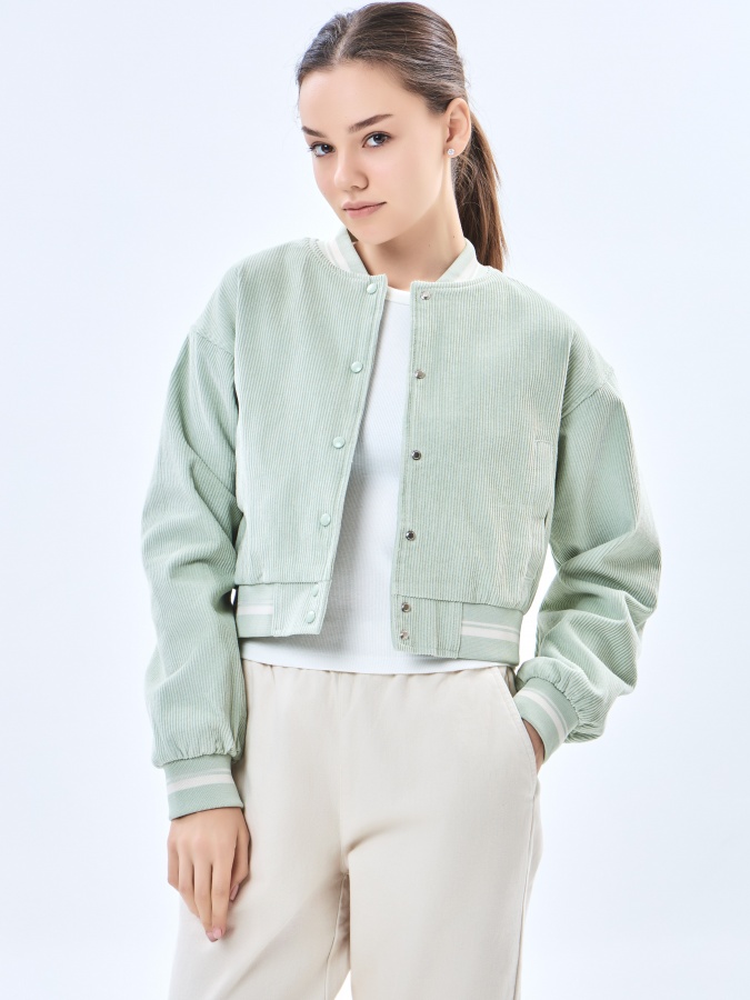 Женская ветровка короткая длина Menthol L AW23WBA-52013