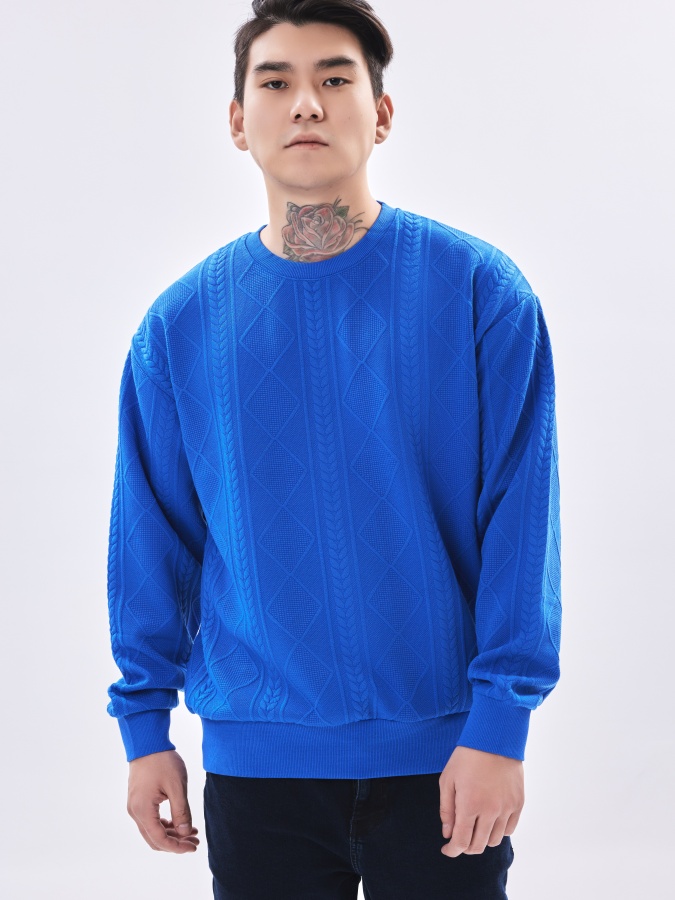 Hoodie qisqa uzunligi elektr ko'k S AW23CA2N-2-19442
