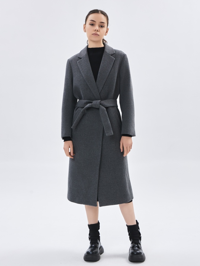 Ayollar paltosi o'rtacha uzunligi Dark Grey S AW23WES-21007