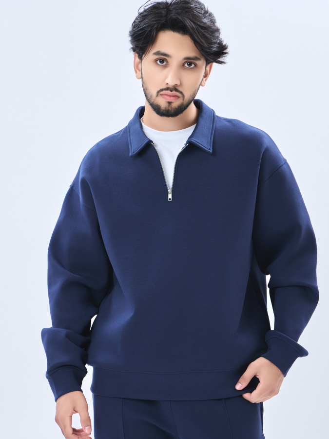 Sweatshirt qisqa uzunligi Navy S AW23CA2S-2-19488