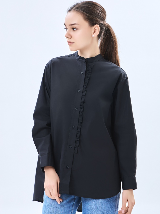 Ayollar ko'ylak uzun qisma qora S AW23WBS-27011